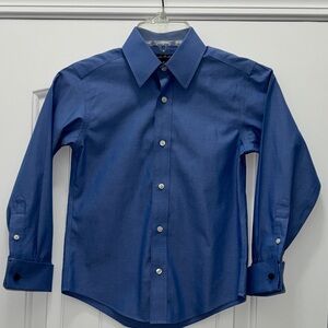 Brooks Brothers Blue No-Iron Long-Sleeve Dress Shirt